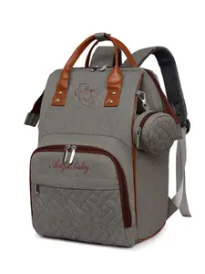 High-Quality Multi-Functional Mom Backpack, Large Capacity Baby Diaper Bag, Detachable Stroller Strap, Multiple Compartments