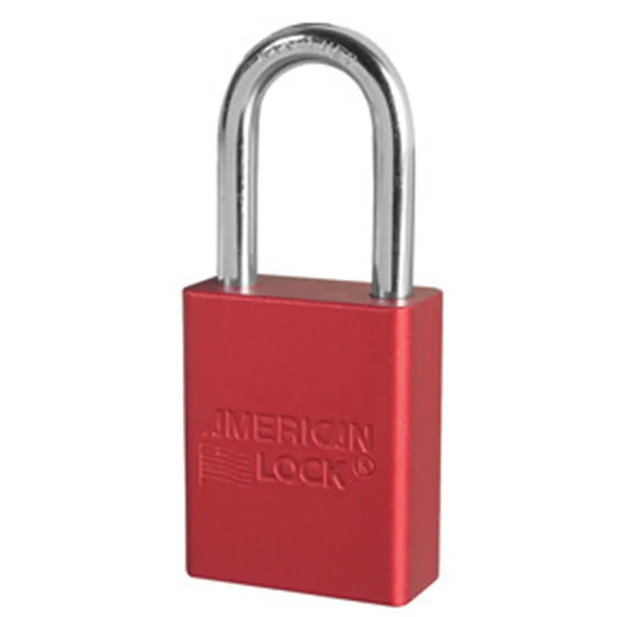 212 MAIN Corrosion Resistant High Security American Lock Keyed Alike Security Padlock with 1.5 in. Shackle, Red, Bulk Pack of 6