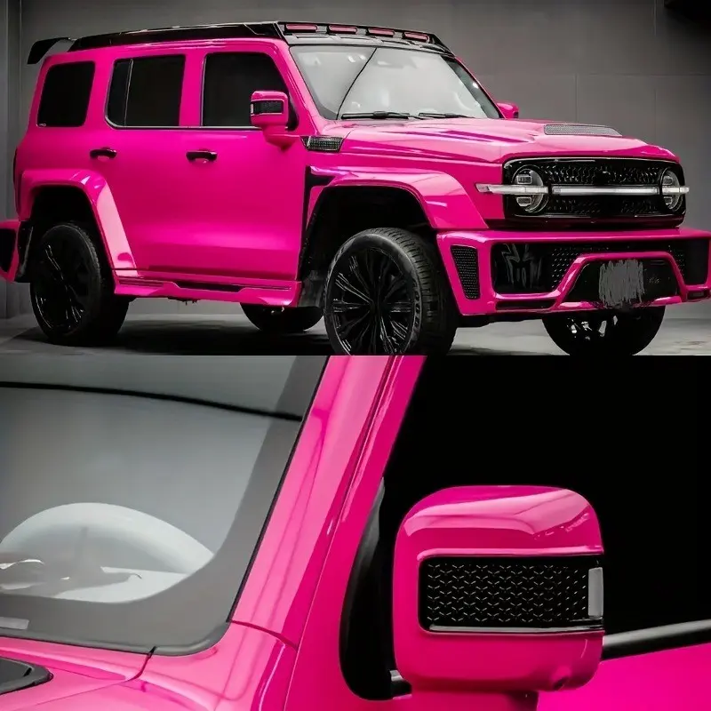 50cmx300cm Rose Changing Film, Car Stickers, Automotive Decals, Automobile Decals, Protects Car Paint, Anti-Scratch, No Peel, Suitable for Cars Suv Motorcycles Helmets
