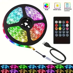 Led Strip Lights RGB Music Sync Color Changing Bluetooth Led Lights with Smart App Control Remote Led Lights for Bedroom Room Holiday decorations Lighting Flexible Home Décor