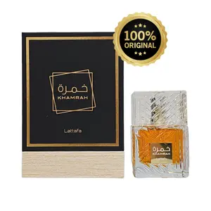 Lattafa Perfumes Khamrah for Unisex Eau de Parfum Spray 100ml 3.4 oz Fragrance Scent vanilla Aroma Cosmetic Cologne Luxury Bergamot Floral Daily Spice