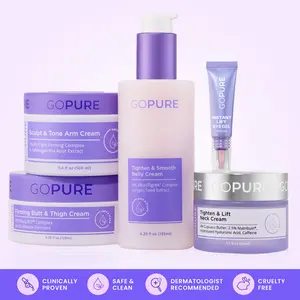 GOPURE Eye Gel + Body Confidence Set (Neck Cream, Belly Cream, Arm Cream, Bu tt & Thigh Cream)