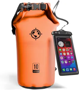Waterproof Dry Bag - Roll Top Waterproof Backpack Sack Keeps Gear Dry for Kayak with Waterproof Phone Case