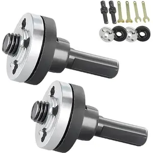 Drill Adapter Attachment -Electric Drill Angle Grinder Connecting Rod Set, Hardware tools,10mm Conversion Angle Grinding Adapter Connecting Rod Kit With Spanner For Cutting Disc, Polish Disc And Polish Sponge (2 Set)