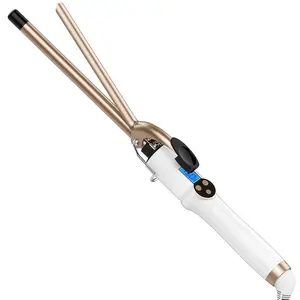 1/2 Inch Curling Iron Professional, Ceramic Tourmaline Curl Wand Barrel, Hair Curler Iron for Long & Short Hair for Gifts for Women, Glove Include, Gold
