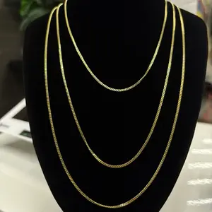 Micro Cuban Link Necklace Chain, Stylish Chain Jewelry Necklaces with Pendant for Daily Wear