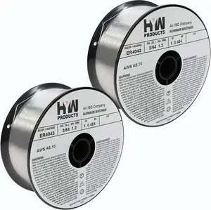 ER4043 3/64" x 1-LB Aluminum MIG Welding Wire made in Canada (2-Pack)