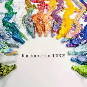 10-Piece Dragon Set, Fantasy Magical Dragon Sculpture Statue Ornaments, Decorative Figurines, Perfect for Easter, Christmas, Halloween, Party Decor & Birthday Gifts