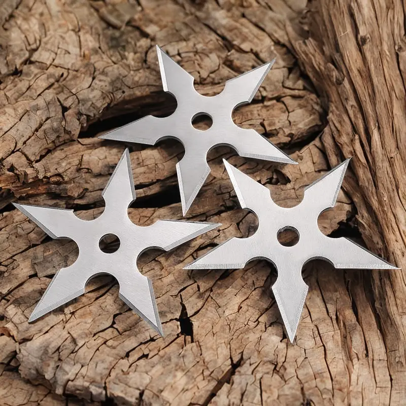 Ninja shuriken prop for anime cosplay, Japanese ninja cosplay accessory, handheld, silver