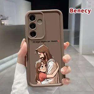 Mi Lugar Seguro Por Siempre Pattern TPU Phone Case Compatible with Galaxy  S23 Ultra S24 Plus S25 S22+ Shockproof Non Slip Military-Grade Protection Silicone Cover Smartphone Casing