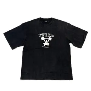 PTERA Weight Lifting Department Oversized Men's High Neckline Cotton Tee, Loose Fit Plain Top