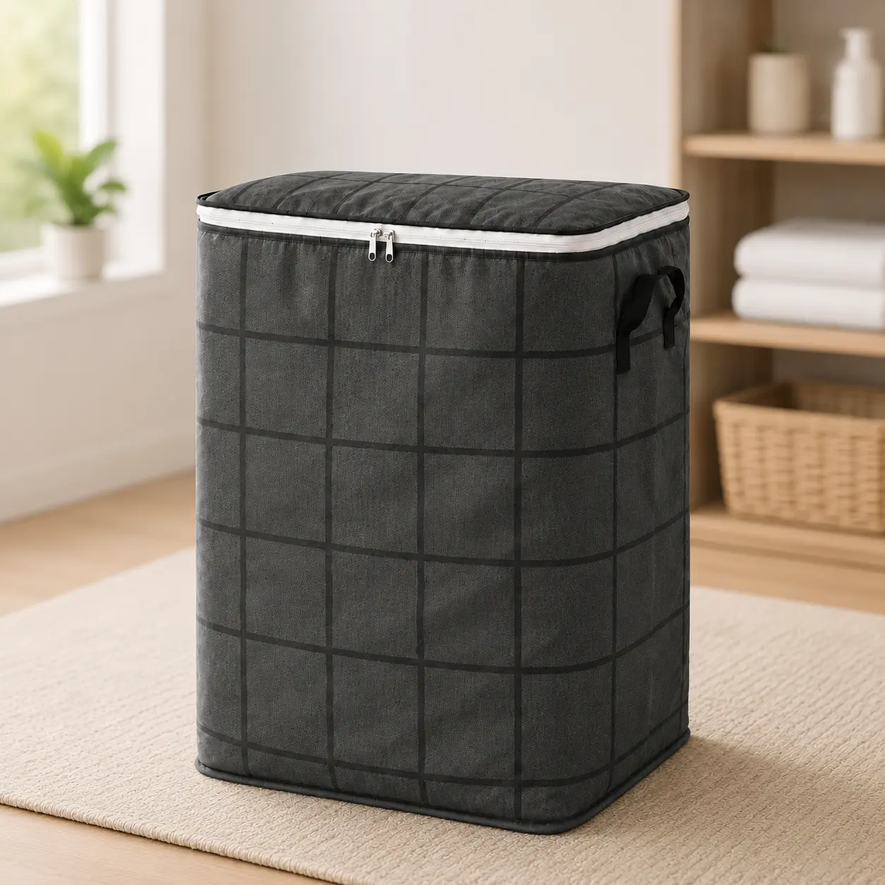 Extra Large Heavy Duty Moving Bags with Backpack Straps & Reinforced Handles, Dustproof Storage Bags for Clothes, Bedding & Travel, Zipper Closure Organizer for College Dorm, Closet and Home Organization
