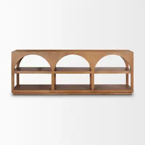 Bela Arched Neutral Solid Mango Wood Console Table