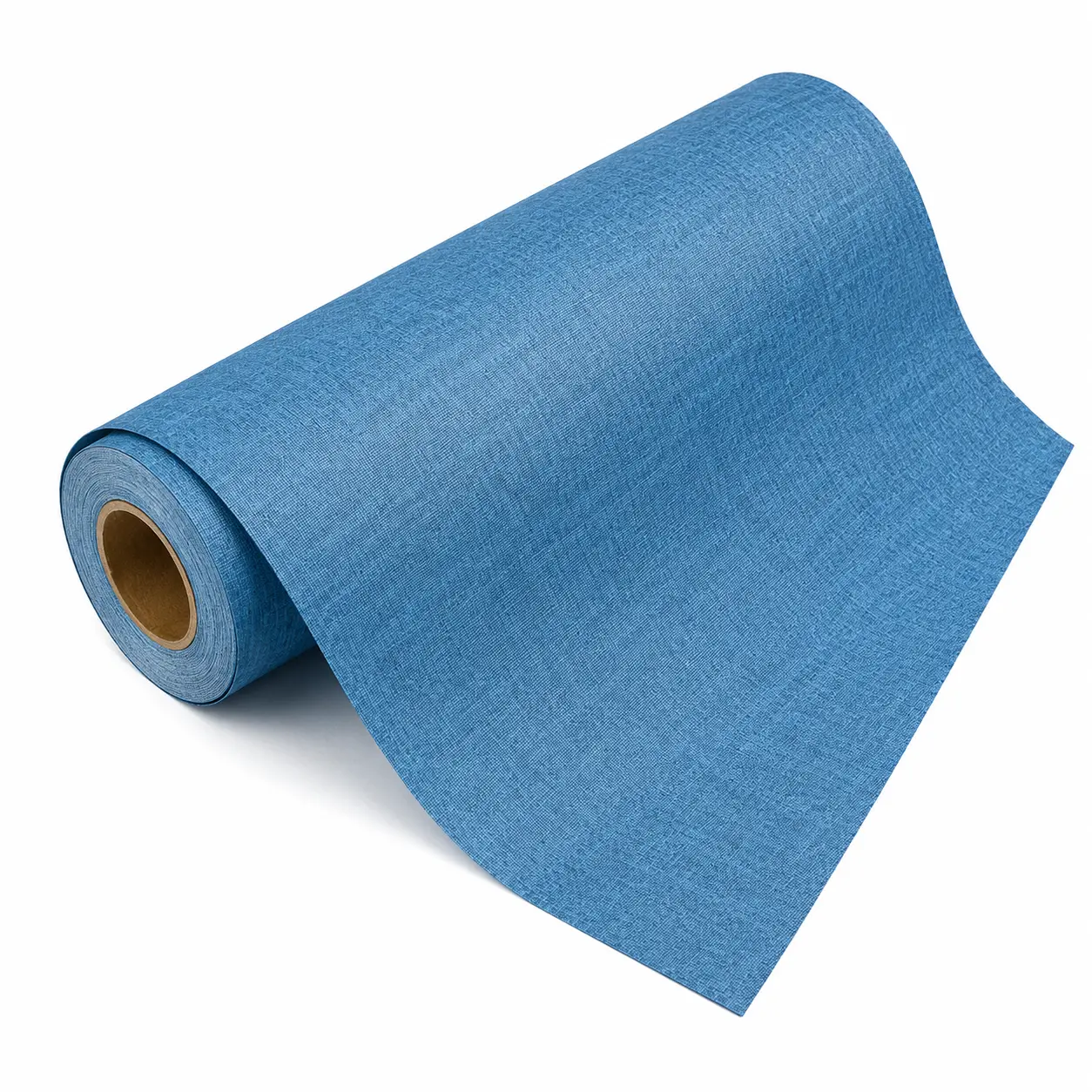 Deep Blue Linen Pattern Self-Adhesive Wallpaper - Home Background Wall Decoration Sticker, 2m x 40cm