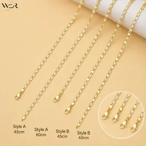 Classic Gold Link Chain Necklace for Women & Men, Flexible Jewelry for Necklace Layering, 45cm & 60cm Lengths with Lobster Clasp, Gold Aesthetic