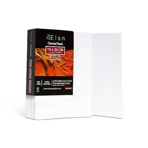 Cotton Canvas Panels 6x8, 12-Pack Canvas Boards for Painting, Painting Canvas, Canvases for Painting, Art Board Bulk, Art Canvas Board, Blank Canvas Panel, Plain Canvas Board, Art Canvas Panels