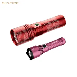 SKYFIRE 2015+2002  Rechargeable 4-in-1 Flashlight - Power Bank + Phone Charger + Beam + Area Light for Home Camping Emergency Use