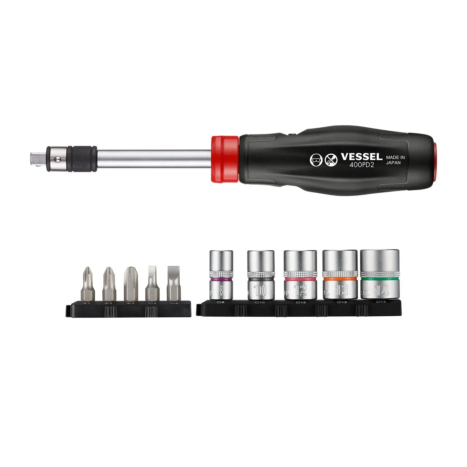 VESSEL (400PD21U) 2 Way Power Driver, 11pc. Set