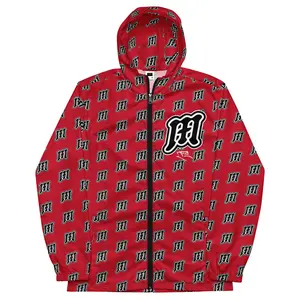 Men’s "M" Pattern Windbreaker (Red)