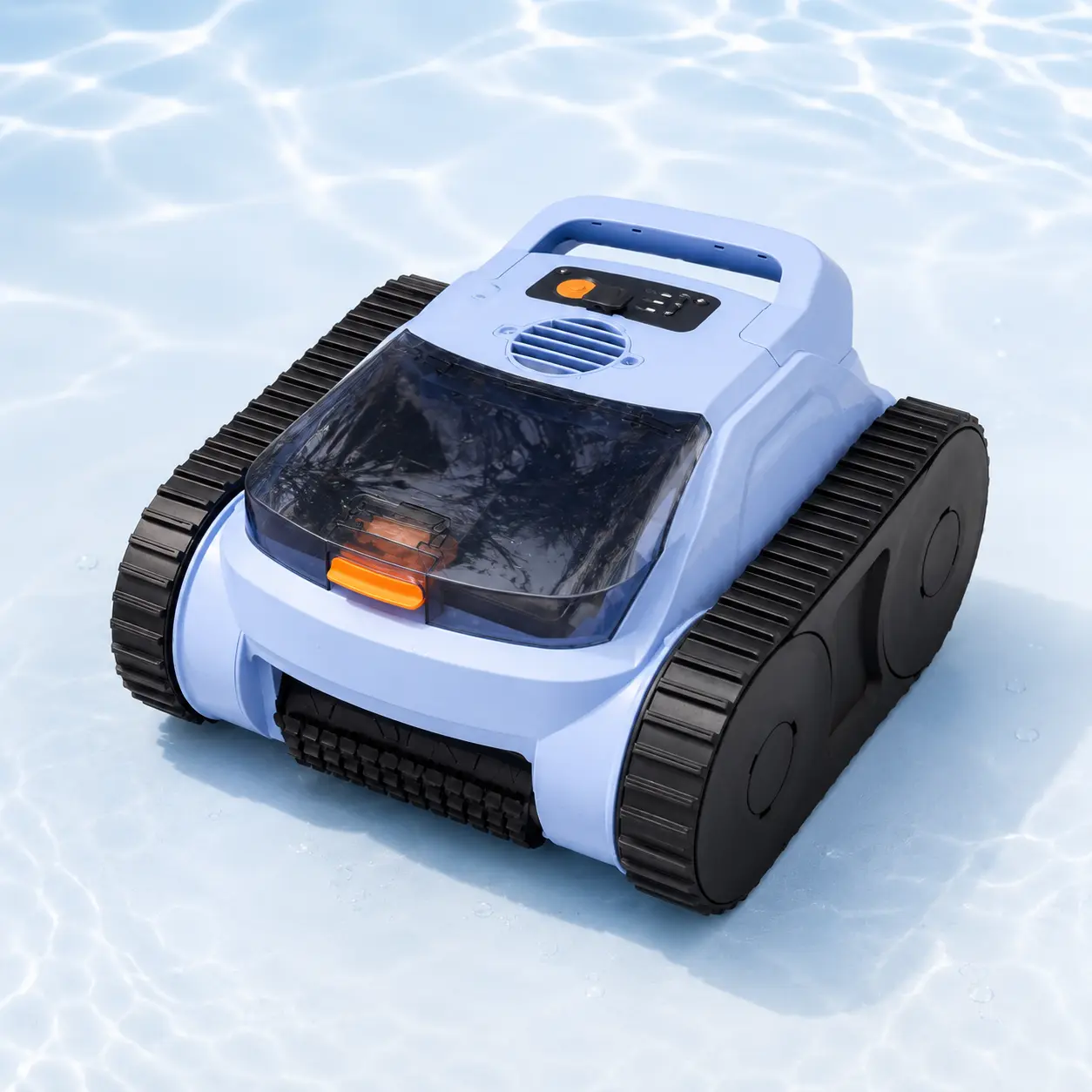 Seauto Cordless Robotic Pool Cleaner & Pool Vacuum with Track Drive, Sonar Navigation, Wall Climbing, Up to 180 Min, for Inground & Above-Ground Pools up to 2150 Sq. Ft. robot