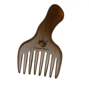 Wooden Hair Pick — Lift, Volume & Definition