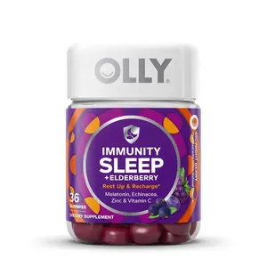 OLLY Sleep Immunity Melatonin Gummy, Vitamin C, Zinc, Echinacea, 3mg Melatonin, Immune and Sleep Support, Berry