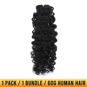 YGwigs Water Deep Wave Feather Crochet Hair Extension Human Hair Mircale Knots