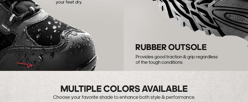 NORTIV 8 Men's Waterproof Hiking Boots Outdoor Mid Trekking Backpacking Mountaineering Shoes