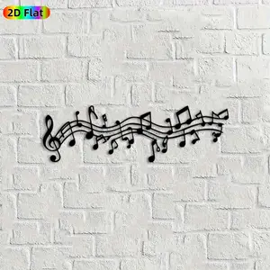 1pc Musical Note Metal Wall Art, Vibrant Musical Note Statue Mural, Ideal Gift for New Year, Christmas, Music Decor Enthusiasts,  Perfect for Living Room Wall & Garden Fence, Stylish Home & Outdoor Decor