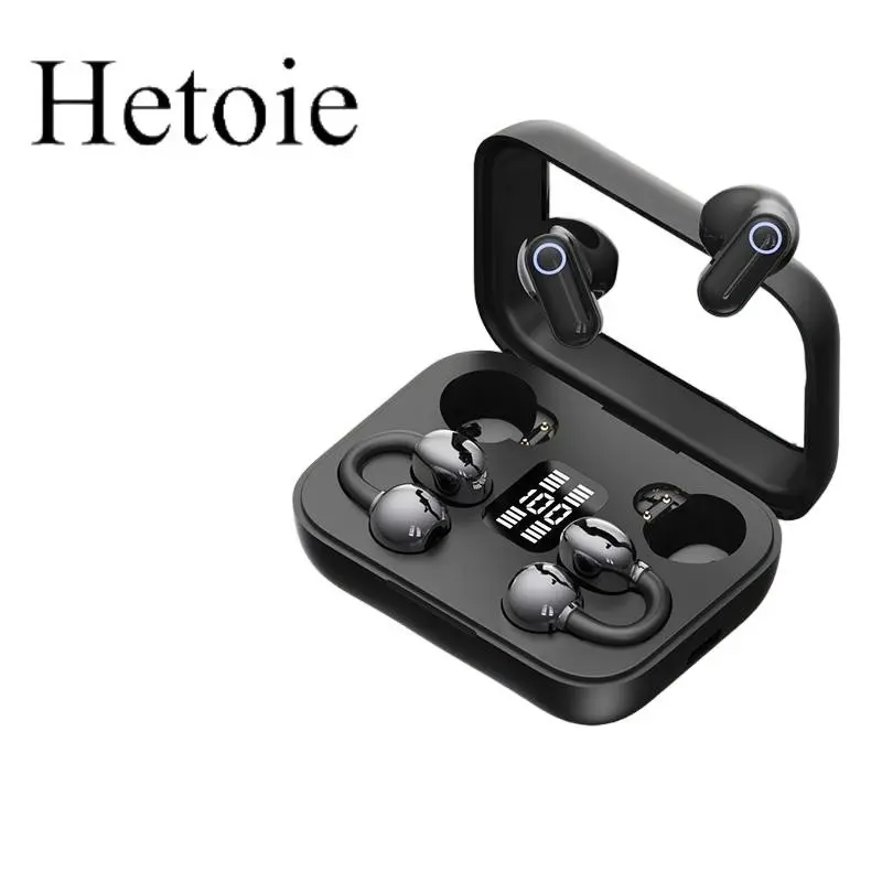 Hetoie 2026 New Design True Wireless In-Ear Ear Hook TWS, Electronic, Couple Fashion Dual Earphones Headphones Music & Sports Earbuds Gaming HIFI Deep Bass Stereo ENC HD Call Compatible with Android and iPhone