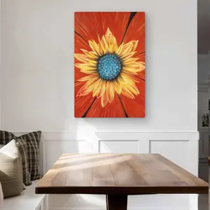 Begin Home Decor C1MP2436KXVSG4 24 x 36 in. Flower Middle - Exotic Livingroom Metal Print Wall Art for Home Decor