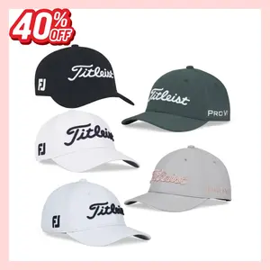 Titleist Golf Tour Performance Hat | Unisex Baseball Cap For Men & Women | Golf Accessories For Men & Women | Golf Hat | Ball Cap For Golf & Running | Cooling Hat, Adjustable Fit | Black and White Color