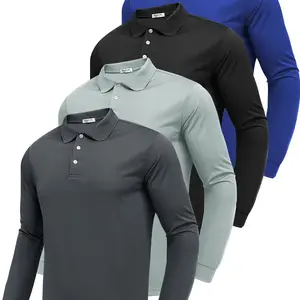 PINSPARK Men's 4-Piece Long-Sleeve Polo Shirt Set Moisture-Wicking Golf Shirt Quick-Dry Work, Hiking & Casual Collared Shirt PINSPARK Men's 4-Piece Long-Sleeve Polo Shirt Set Moisture-Wicking Golf Shirt Quick-Dry Work, Hiking & Casual Collared Shirt