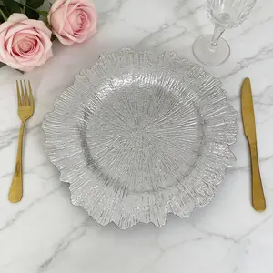 JIT Silver Charger Plates, Dinner Plates, Party Plates, 13 Inch Silver Plastic Cutlery Tray Set, Perfect for Weddings, Birthdays, Beach, Holiday - Silver Desktop Layout | Scratch Resistant Tray Set of 6