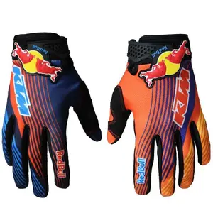 New Kim 6-Color Orange Off-Road Motorcycle Riding Gloves - Touchscreen Compatible, Anti-Slip, Full Finger, Motocross Gear, Protective Gear