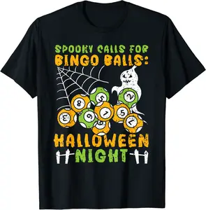 Bingo Halloween Trick Or Treat Bingo Player Bingo Caller T-Shirt - Bobbycarso Shop 86DB0C6V2Z1FM