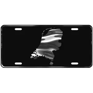 CustoMonsterDesigns Netherlands Map Heavy Duty Aluminum License Plate