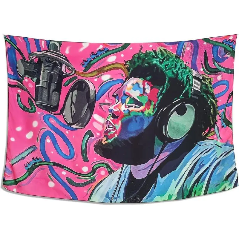 Tapestry Rod Rapper Wave Singer Tapestry Home Decor wall tapestry poster for college dorm cave bedroom living room office party decoration gift summerwins