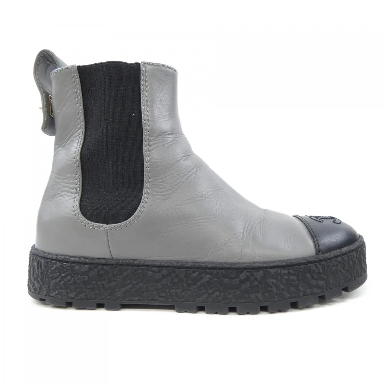 Pre-owned CHANEL Calfskin Small Leather Goods Turnlock Ankle Boots