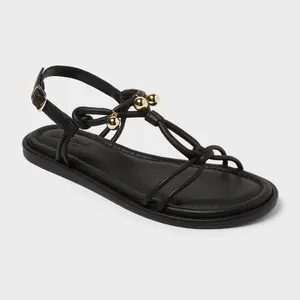 Women’s Hadley Ankle Strap Sandals - Universal Thread Black 8.5