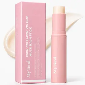 MyTend Pink Collagen Multi Volume Stick - Infused with Volufiline, PDRN, NAD - 1-in-1 Facial Balm for Smoother Skin Texture, Daily Care for Under-Eyes, Neck, Forehead, Smile Lines & Lips