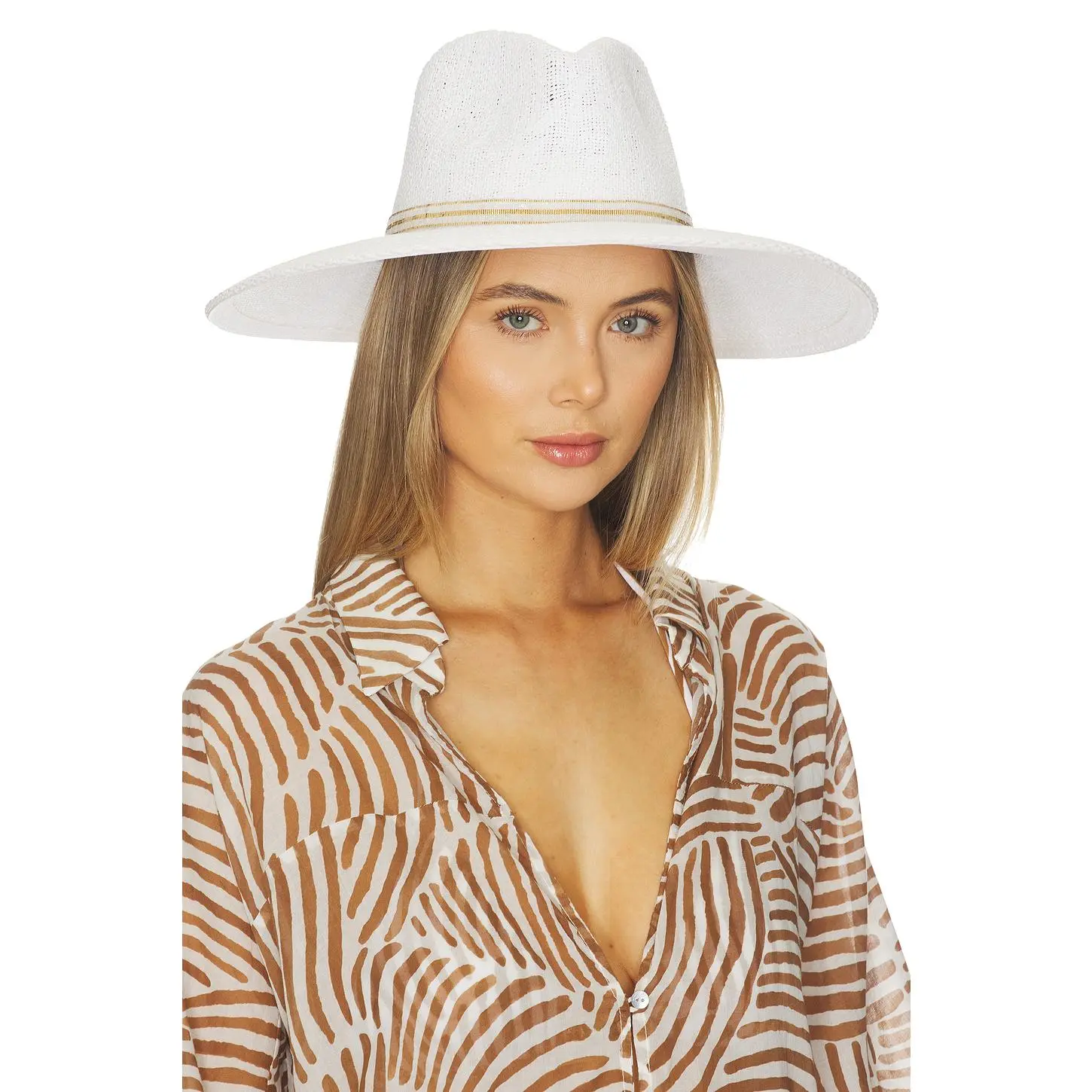 Nikki Beach Michelle Fedora Hat in White
