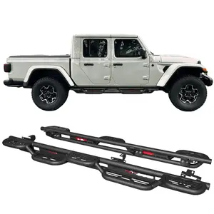 Vijay New Black Steel Running Boards Side Steps Fits 2020-2025 Jeep Gladiator JT 4 Door