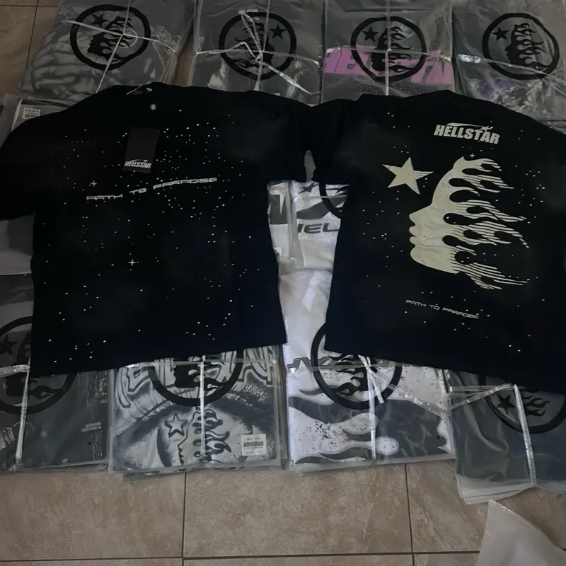 Casual menswear short sleeve shirt hellstar