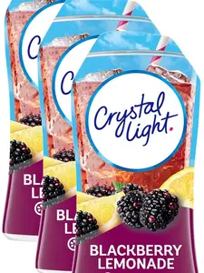 Beverage Crystal Light Blackberry Lemonade Water Enhancer – Sugar-Free, Zero Calorie (3 Pack, 1.62 fl oz) Mixed Drink Flavor