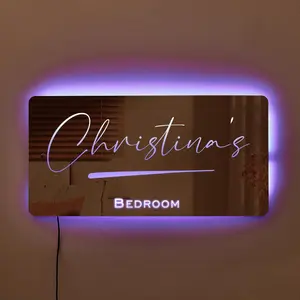 Hot Sale Personalised Name Mirror - Light Up Mirror,Christmas,Birthday,Gift for her