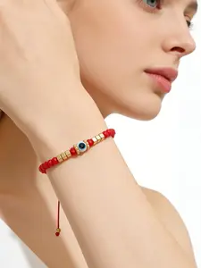 Fashionable and trendy personality glass eyes red string bracelet, suitable for daily wear, vacations, dates, and other occasions, and also makes a delightful and exquisite small gift.