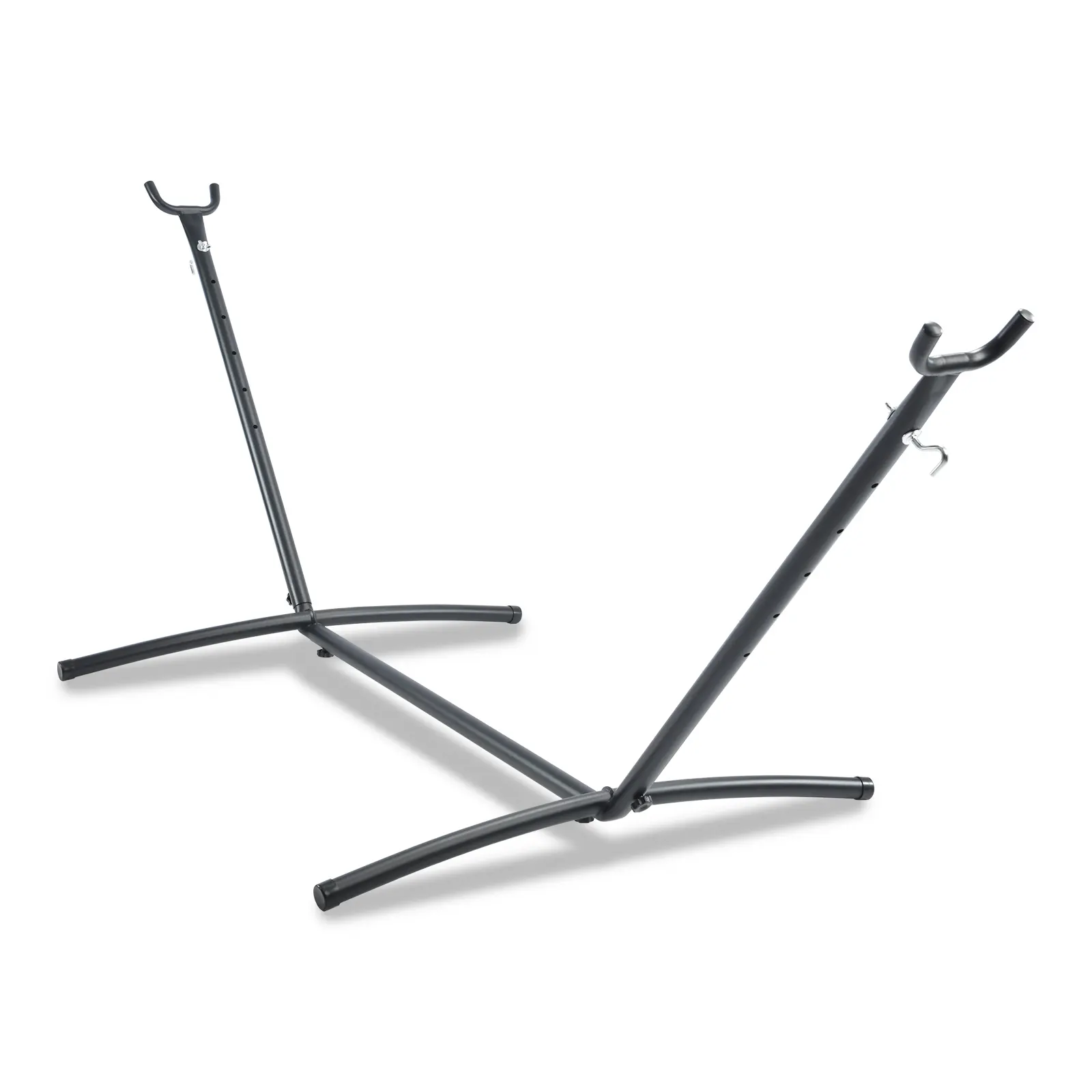 Hammock Stand Adjustable, Portable Hammock Stand Heavy-Duty Anti-Slip, 440-Pound Capacity for Garden Patio Men Backyard Women Children, Black