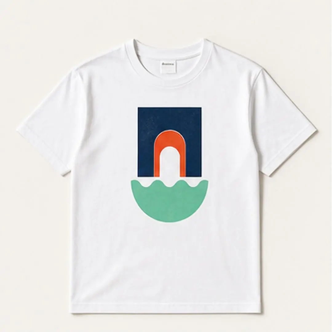 Foam Stamp Deco Rotation Men's White Graphic T-Shirt Short Sleeve Crew Neck Cotton Blend Retro Foam Stamp Rotating Geometric Print Tee for Men original statement print casual everyday tee weekend outfit seasonal style outdoor gathering