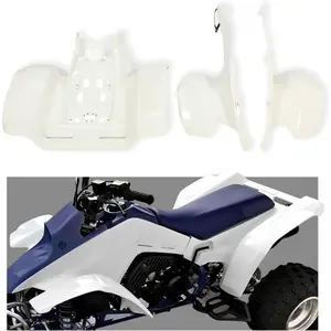 Front and Rear Fender Compatible with 1986-1989 Honda TRX250R Mud Guards Mud Flaps Protection Fender Flares ABS Plastic White